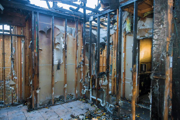 Professional Soot Cleanup technician working in Reed City, MI
